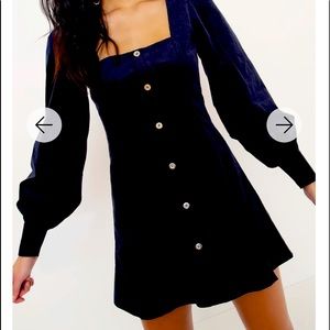 Blackmilk cord blue long sleeved pilgrim dress for sale BRAND NEW NEVER WORN.